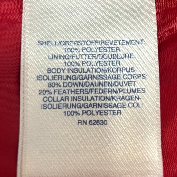 LANDS'END Women's Red Tartan Plaid Down Puffer Vest, Size L (14-16) - Picture 6 of 15